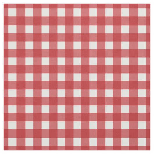Red Gingham Check Stof (Swatch)