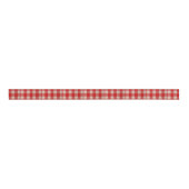 Red Gingham Checkered Pattern Burlap Kijk Grosgrain Lint (Voorkant)