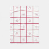 Red Gingham Christmas Pattern Fleece Deken (Voorkant)