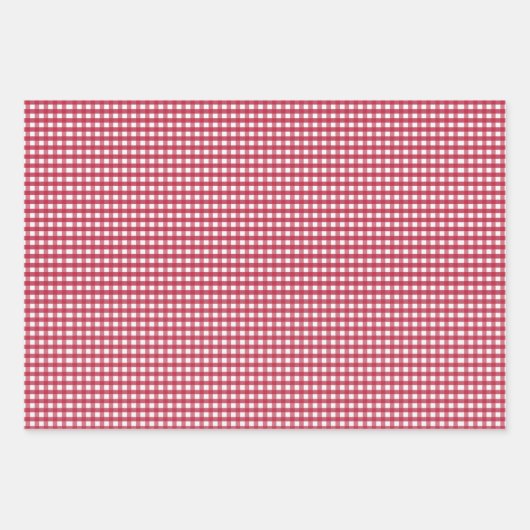 Red Gingham controleert ontwerp Inpakpapier Vel (Voorkant)