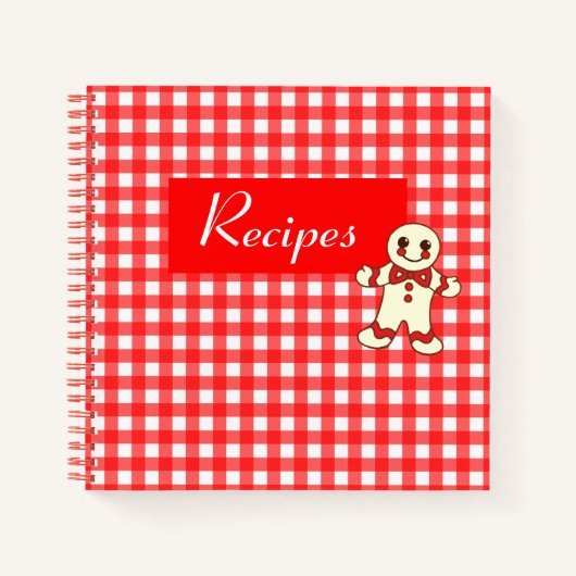 Red Gingham Cookie Recipe Multomap Notitieboek (Voorkant)