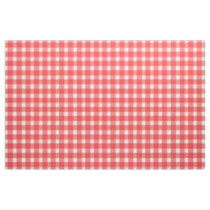 Red Gingham Design Stof