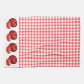 Red Gingham en Tomaten Kitchen Theedoek (Horizontaal)