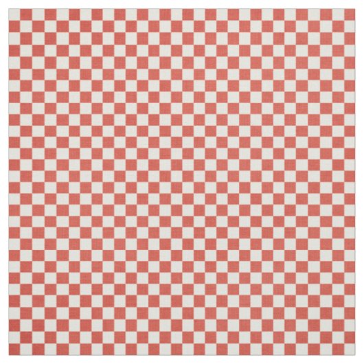 Red Gingham Fabric Stof (Swatch)