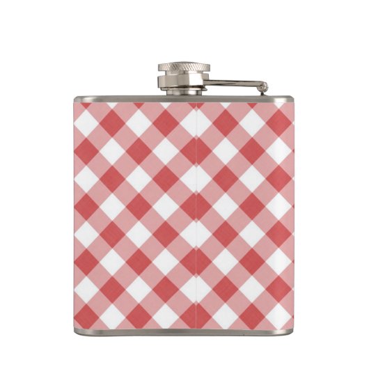 Red Gingham Flask Heupfles (Achterkant)