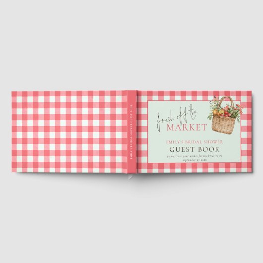 Red Gingham Fresh voor het Vrijgezellenfeest Gastenboek (Volledig)