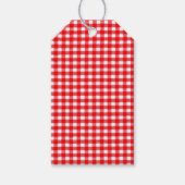 Red Gingham Gift Label Cadeaulabel (Voorkant)
