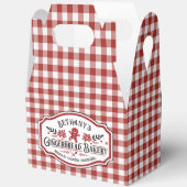 Red Gingham Gingerbread Bakery Bedankdoosjes (Open)