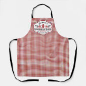 Red Gingham Gingerbread Bakery Schort (Voorkant)