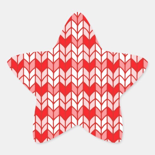 RED GINGHAM KNIT Star Stickers (Voorkant)