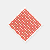 Red Gingham Napkins Servetten (Hoek)