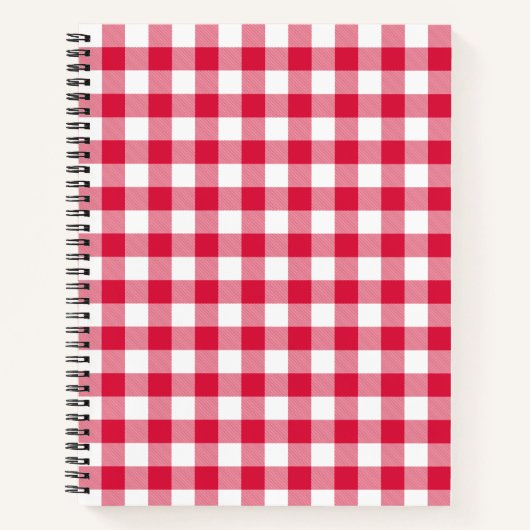 Red Gingham Notitieboek (Voorkant)