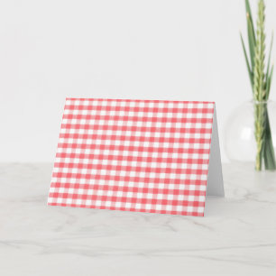 Red Gingham Patroon Kaart