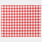 Red Gingham Pattern Fleece Deken (Voorkant (Horizontaal))