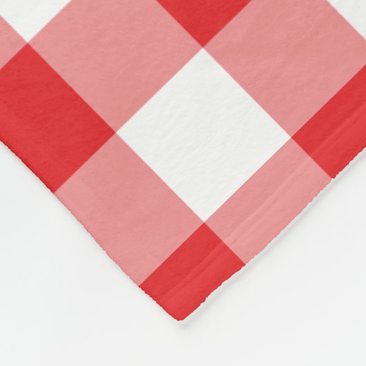 Red Gingham Pattern Fleece Deken (Hoek)