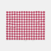Red Gingham Pattern Fleece Deken (Voorkant (Horizontaal))