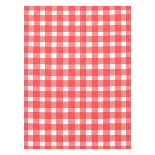 Red Gingham Pattern Tafelkleed (Voorkant)