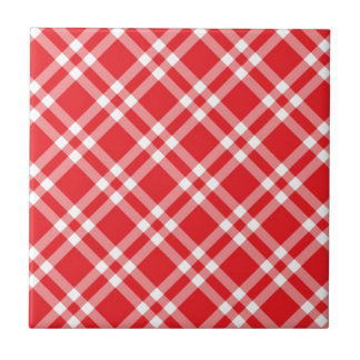 Red Gingham Pattern Tegeltje