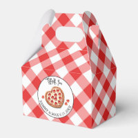 Red Gingham Pizza Party Favoriete Box