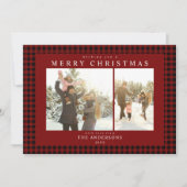 Red Gingham plaatste twee foto's Feestdagenkaart (Voorkant)