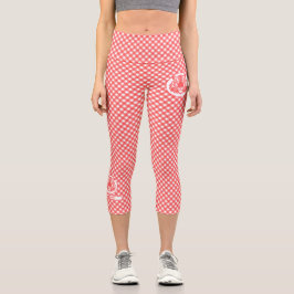 Red Gingham Plaid met Rode Tijger Hoofd en Naam