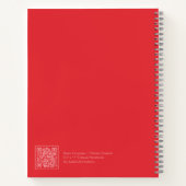 Red Gingham Plaid Notebook Notitieboek (Achterkant)