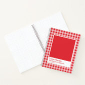 Red Gingham Plaid Spiral Notebook Notitieboek (Binnen)