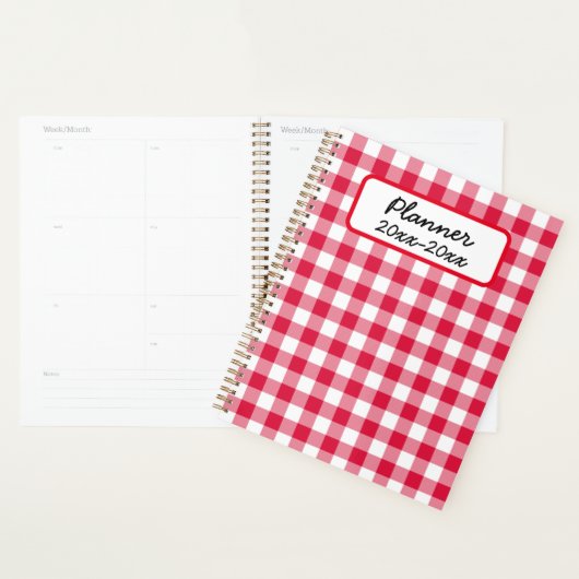Red Gingham Planner (Display)