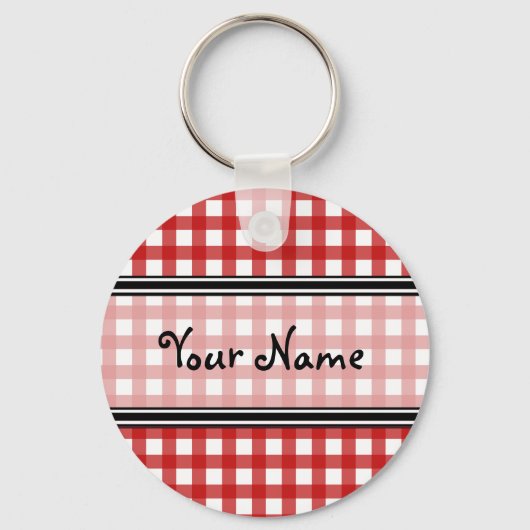 Red Gingham Sleutelhanger (Voorkant)