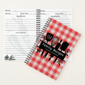 Red Gingham Specialized Cookbook Family Recipes Notitieboek (Binnen)