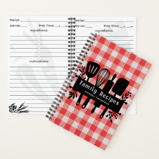 Red Gingham Specialized Cookbook Family Recipes Notitieboek