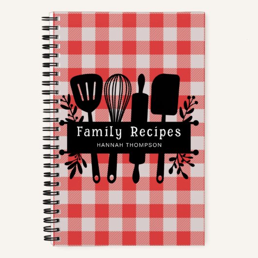 Red Gingham Specialized Cookbook Family Recipes Notitieboek (Voorkant)