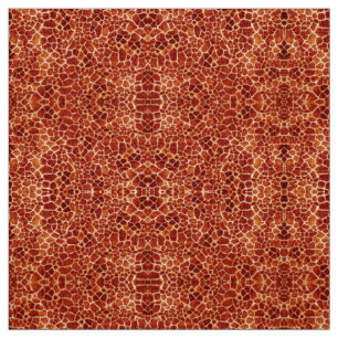 RED GIRAFFE SKIN Wild Animal Pattern Stof