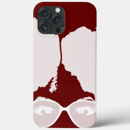 Red Girl Big Afro White zonnebril iPhone 13 Pro Max Hoesje