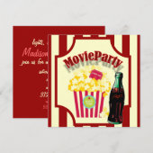 Red Girls Movie Anniversaire Fête Invitation (Devant / Derrière)