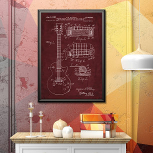 Red Gitaar Patent Poster