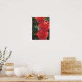 Red Gladiolas Poster Print (Keuken)