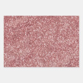 Red Glam Glitter Stripes Inpakpapier Vel (Voorkant 3)