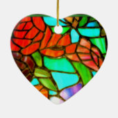 Red Glas in lood Love Ornament (Achterkant)