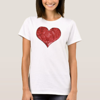 Red Glass Heart Babydoll T-shirt
