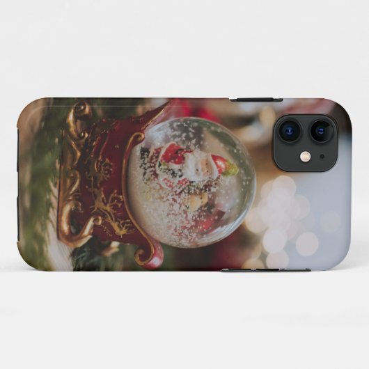 Red Glass Snow Ball iphone draagtas Case-Mate iPhone Case (Achterkant (horizontaal))