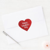 Red Glitter Bokeh Happy Valentine's Day Hart Sticker (Envelop)