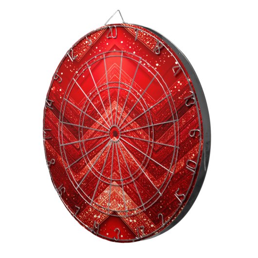 Red Glitter Decorative Dartboard Dartbord (Voorkant Rechts)