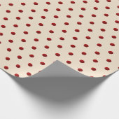 Red Glitter Dotes Pattern Christmas  Cadeaupapier (Hoek)