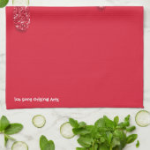Red Glitter Drip Theedoek (Gevouwen)