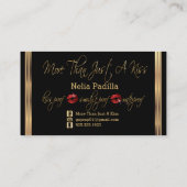 Red Glitter en Gold — Aangepaste bestelling Visitekaartje (Achterkant)