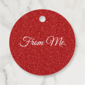 Red Glitter Gift Label (Achterkant)