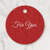 Red Glitter Gift Label (Voorkant)