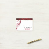 Red Glitter - Girl Beauty Salon Post-it® Notes (Op bureau)