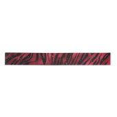 Red Glitter Glam Tiger Stripes Patroon Lint (Voorkant)